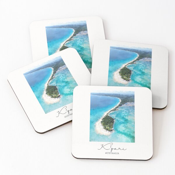 Item preview, K'gari Queensland Beach Ocean Sunset - Vintage Souvenir designed and sold by twentytwo ART souvenir designs.