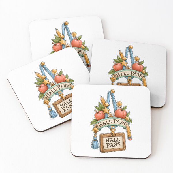 Item preview, Ornate Hall Pass School Teacher Apples Pencils designed and sold by Marcikart.