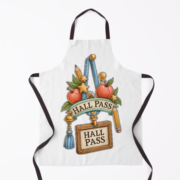 Item preview, Ornate Hall Pass School Teacher Apples Pencils designed and sold by Marcikart.