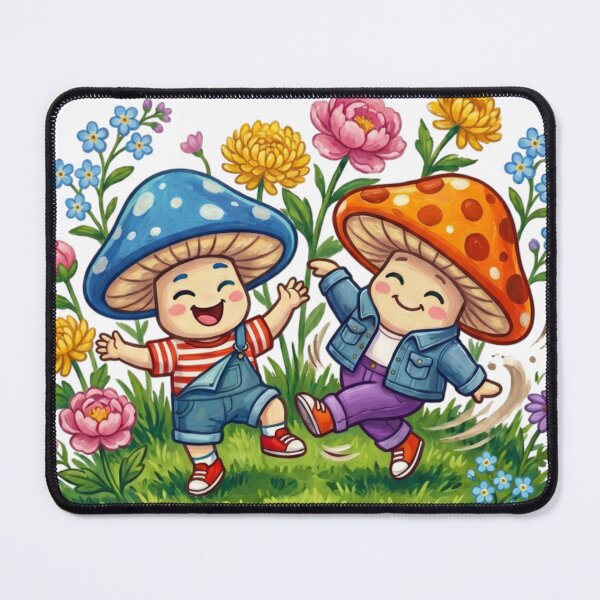 Item preview, Dancing Mushrooms designed and sold by PP&RAINBOW SHOP.
