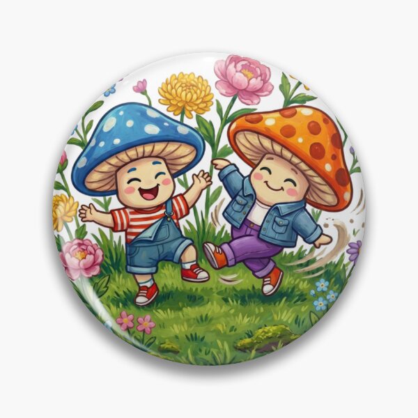 Item preview, Dancing Mushrooms designed and sold by PP&RAINBOW SHOP.