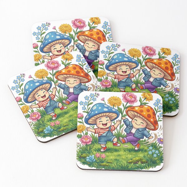 Item preview, Dancing Mushrooms designed and sold by PP&RAINBOW SHOP.
