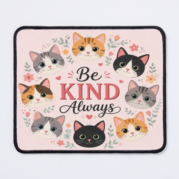 Item preview, Cute Cat Faces Be Kind Always Graphic T-Shirt | Kawaii Cat Lover Design designed and sold by ArtoryNest.