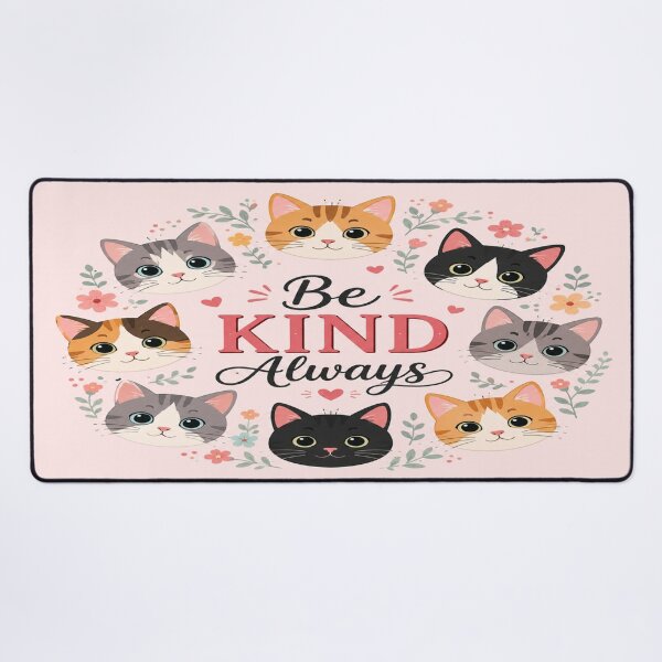 Item preview, Cute Cat Faces Be Kind Always Graphic T-Shirt | Kawaii Cat Lover Design designed and sold by ArtoryNest.