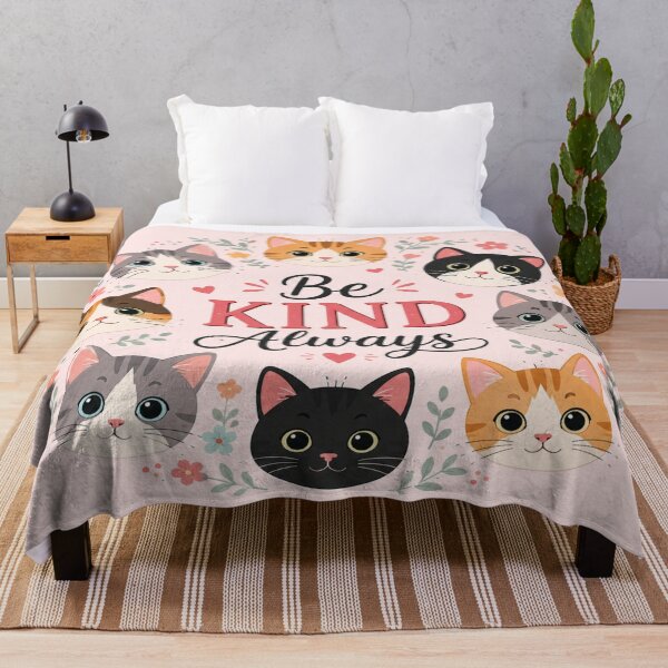 Item preview, Cute Cat Faces Be Kind Always Graphic T-Shirt | Kawaii Cat Lover Design designed and sold by ArtoryNest.