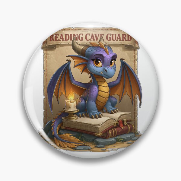 Item preview, Reading Cave Guard Cute Fantasy Book Dragon designed and sold by Marcikart.