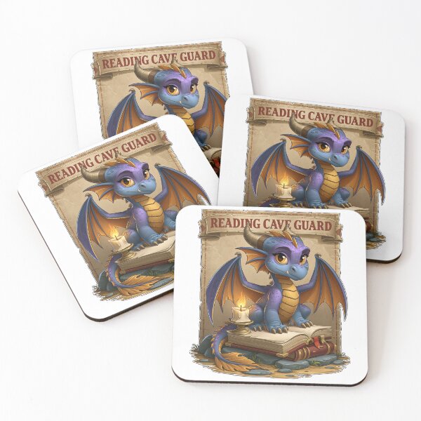 Item preview, Reading Cave Guard Cute Fantasy Book Dragon designed and sold by Marcikart.