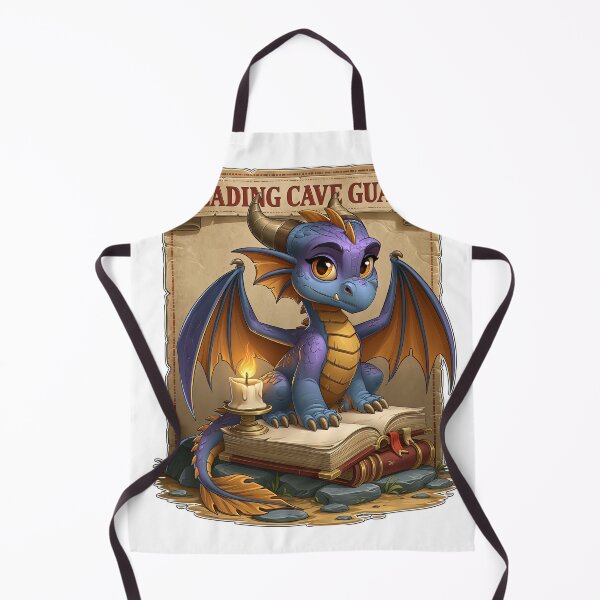 Item preview, Reading Cave Guard Cute Fantasy Book Dragon designed and sold by Marcikart.