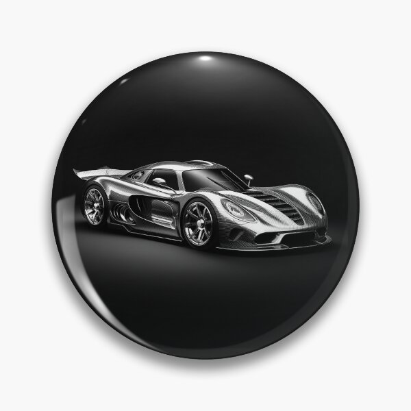 Item preview, Black and White Supercar – Sleek Luxury Sports Car Art designed and sold by inkoutninja.