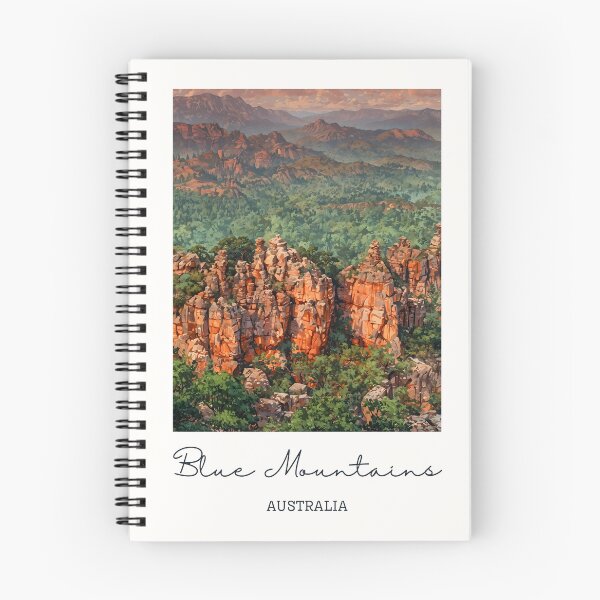 Item preview, Blue Mountains Australia Mountain Landscape - Vintage Souvenir designed and sold by twentytwo ART souvenir designs.