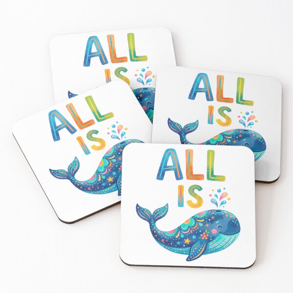 Item preview, All Is Whale Design, Cute Design, Trendy Catch Phrase Shirt Design, Summer, Trending Design, Vibrant Colors designed and sold by maricielomv.