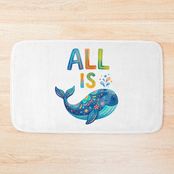 Item preview, All Is Whale Design, Cute Design, Trendy Catch Phrase Shirt Design, Summer, Trending Design, Vibrant Colors designed and sold by maricielomv.