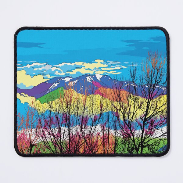 Item preview, Mountains Through Trees Pop Art colorful photo abstract design designed and sold by SmashingDeals.