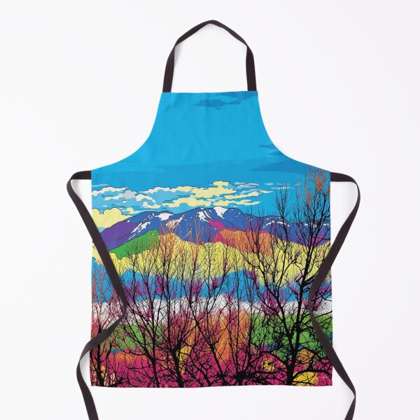 Item preview, Mountains Through Trees Pop Art colorful photo abstract design designed and sold by SmashingDeals.