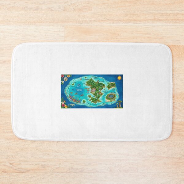 Item preview, A map of Mayotte in illustrative image form, featuring beautiful landscapes surrounded by the lagoon. designed and sold by FoxinhoSoumaila.