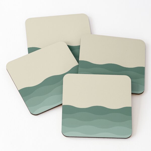 Item preview, Minimal Green Wave Wallpaper designed and sold by BengBenz.