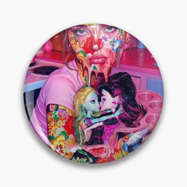 Item preview, Neon Pink Kitchen Lily-Rose Depp Pop Art designed and sold by y2kponyclub.