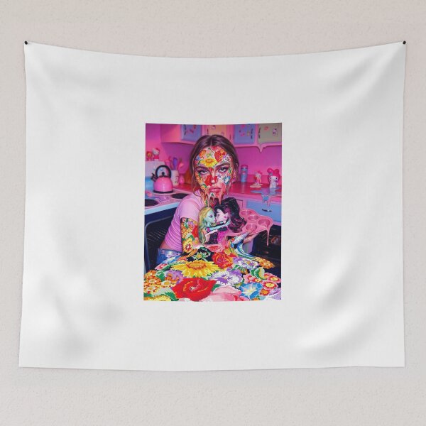 Item preview, Neon Pink Kitchen Lily-Rose Depp Pop Art designed and sold by y2kponyclub.