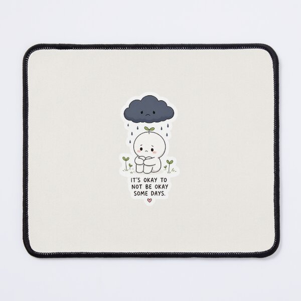 Item preview, It’s Okay to Not Be Okay Sticker – Cute Minimal Emotional Aesthetic designed and sold by Digital_products_0111.