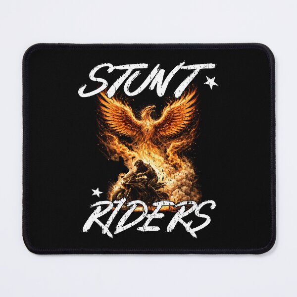 Item preview, Stunt Riders Fire Motorcycle Art - Extreme Wheelie Sportbike Stunt Riding - Flaming Bird Biker Graphic designed and sold by Jt41.