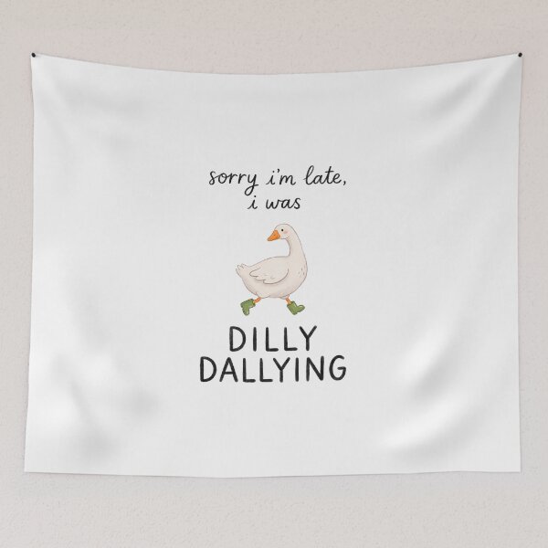 Item preview, Dilly Dallying Design, Dilly Dally Goose, Cute Goose, Funny Goose Stamp, Goose designed and sold by maricielomv.