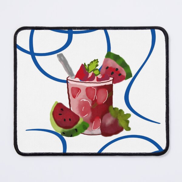 Item preview, Watermelon Cocktail Illustration — Fresh Summer Drink Design designed and sold by dremneaw.