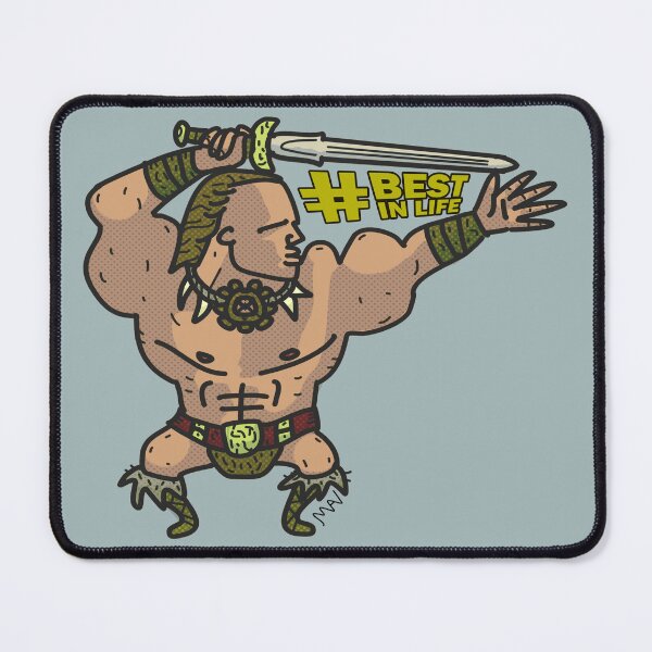 Item preview, Barbarian flexing with sword designed and sold by AlfreyArt.