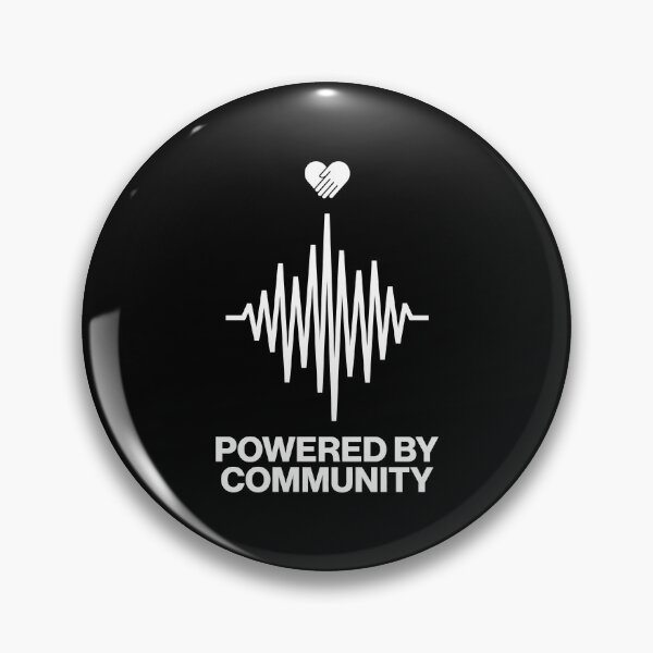 Item preview, Powered By Community Modern Streetwear Sound Wave Art designed and sold by SplashTastic.