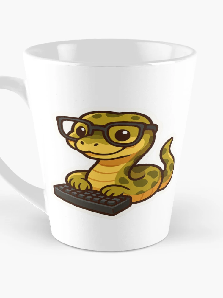 Thumbnail 3 of 4, Coffee Mug, Cute Python Snake Programmer Coding designed and sold by pirestickers.