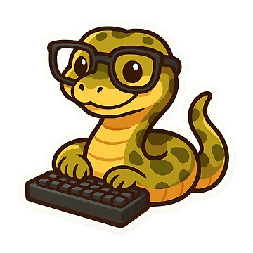 Artwork thumbnail, Cute Python Snake Programmer Coding by pirestickers