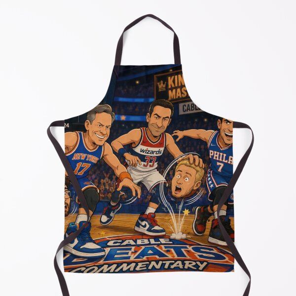 Item preview, Cartoon Basketball Showdown: Cable Anchors vs. Commentators designed and sold by Uniqueartai.