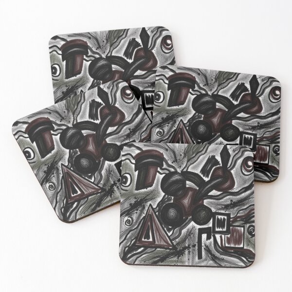 Item preview, Shape Riot Charcoal Sketch colorful geometric abstract design designed and sold by SmashingDeals.