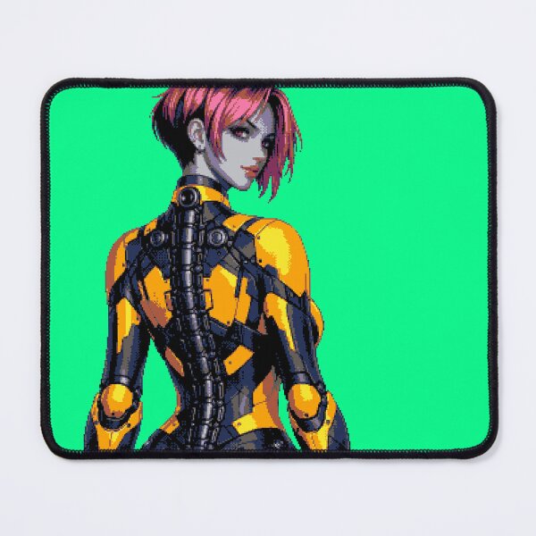 Item preview, Pixel Art Silent Backward – Cyberpunk Android Portrait designed and sold by aoto@nexusnode.