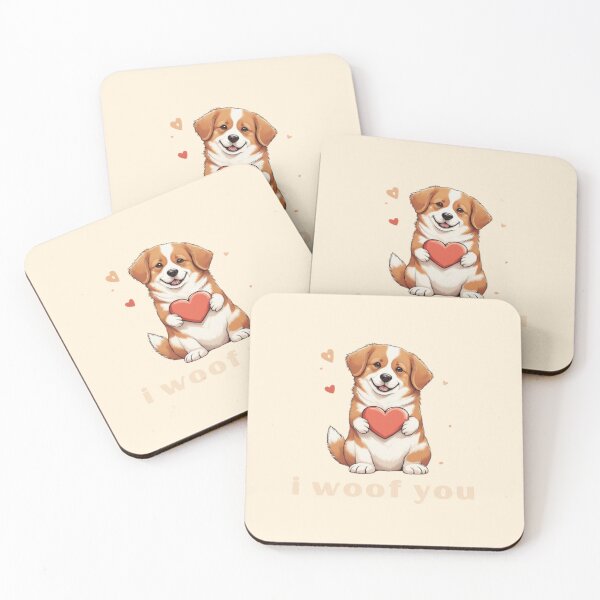 Item preview, I Woof You - Cute Pun | TeeHee Puns Funny Design designed and sold by TeeHee Puns.