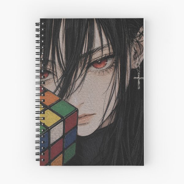 Item preview, Dark Anime Girl With Rubik’s Cube designed and sold by HeyChickasClubX.