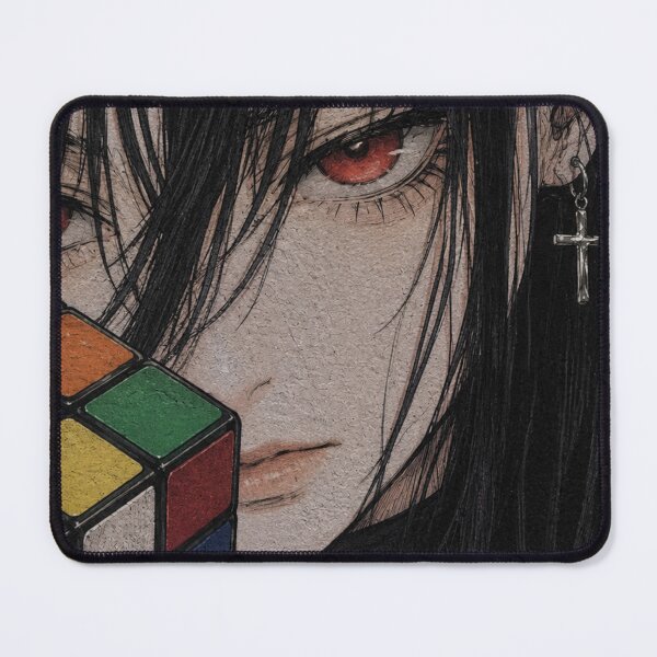 Item preview, Dark Anime Girl With Rubik’s Cube designed and sold by HeyChickasClubX.