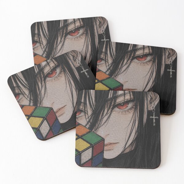 Item preview, Dark Anime Girl With Rubik’s Cube designed and sold by HeyChickasClubX.
