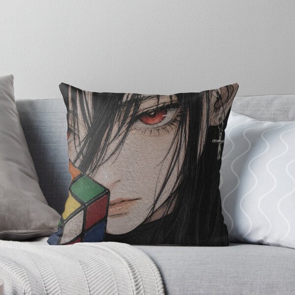 Item preview, Dark Anime Girl With Rubik’s Cube designed and sold by HeyChickasClubX.