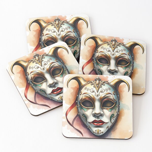 Item preview, Detailed Venetian Mask | Watercolor Style designed and sold by UnhingedBird.