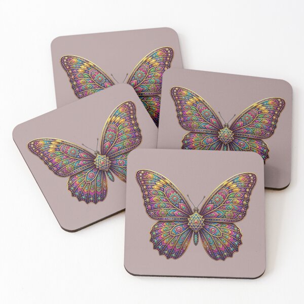Item preview, Psychedelic Mandala Butterfly Stained Glass Style Vibrant Spiritual Art designed and sold by Good Vibes .