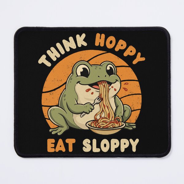 Item preview, Think Hoppy, Eat Sloppy - Funny Spaghetti Frog designed and sold by Lorena Tiana.