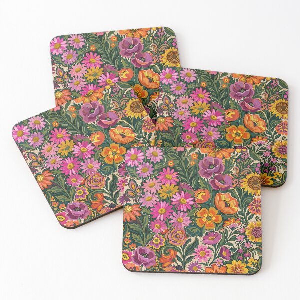 Item preview, Eclectic Floral Pattern Vintage Garden Colorful Illustration designed and sold by SplashTastic.