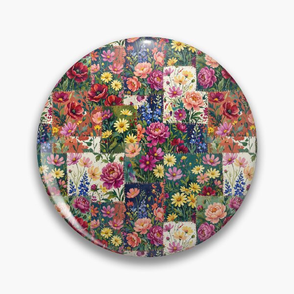 Item preview, Patchwork Floral Pattern Shabby Chic Maximalist Botanical designed and sold by SplashTastic.