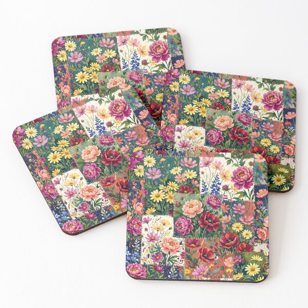 Item preview, Patchwork Floral Pattern Shabby Chic Maximalist Botanical designed and sold by SplashTastic.