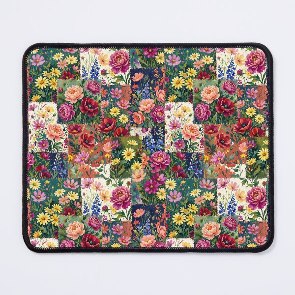 Item preview, Patchwork Floral Pattern Shabby Chic Maximalist Botanical designed and sold by SplashTastic.