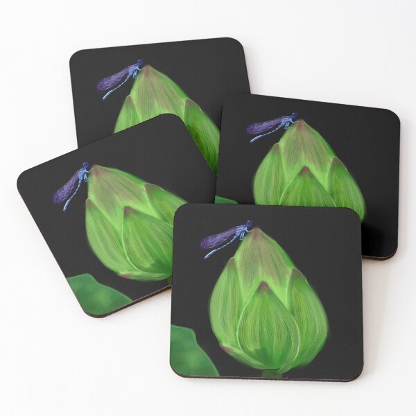 Item preview, Lotus flower but and dragonfly  designed and sold by JoSangya.