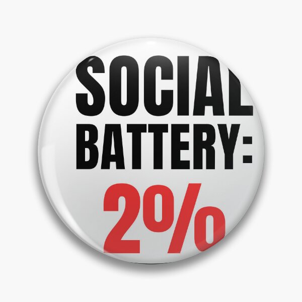 Item preview, Social Battery 2% Minimalist Funny Introvert Quote Clean Simple Design designed and sold by Uvclick.