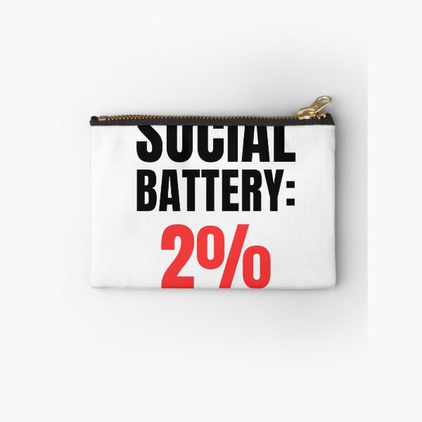 Item preview, Social Battery 2% Minimalist Funny Introvert Quote Clean Simple Design designed and sold by Uvclick.