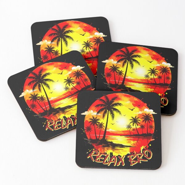 Item preview, Relax Bro Retro Beach Sunset Graphic Tee designed and sold by VikArtStudio.