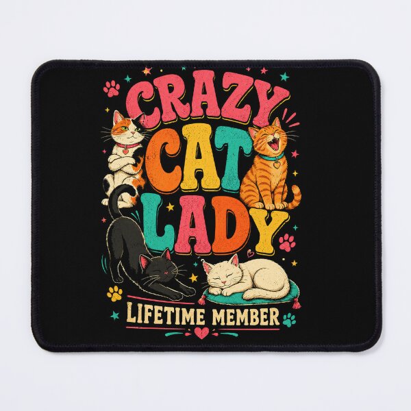 Item preview, "Crazy Cat Lady Lifetime Member T-Shirt - Funny Cat Lover Gift" designed and sold by HassanAhmed6666.